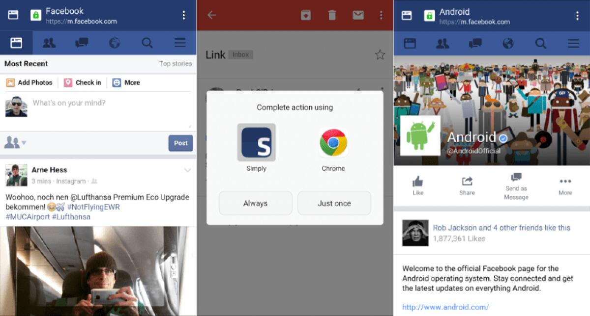 Simply: Facebook leggero e veloce per Android - 