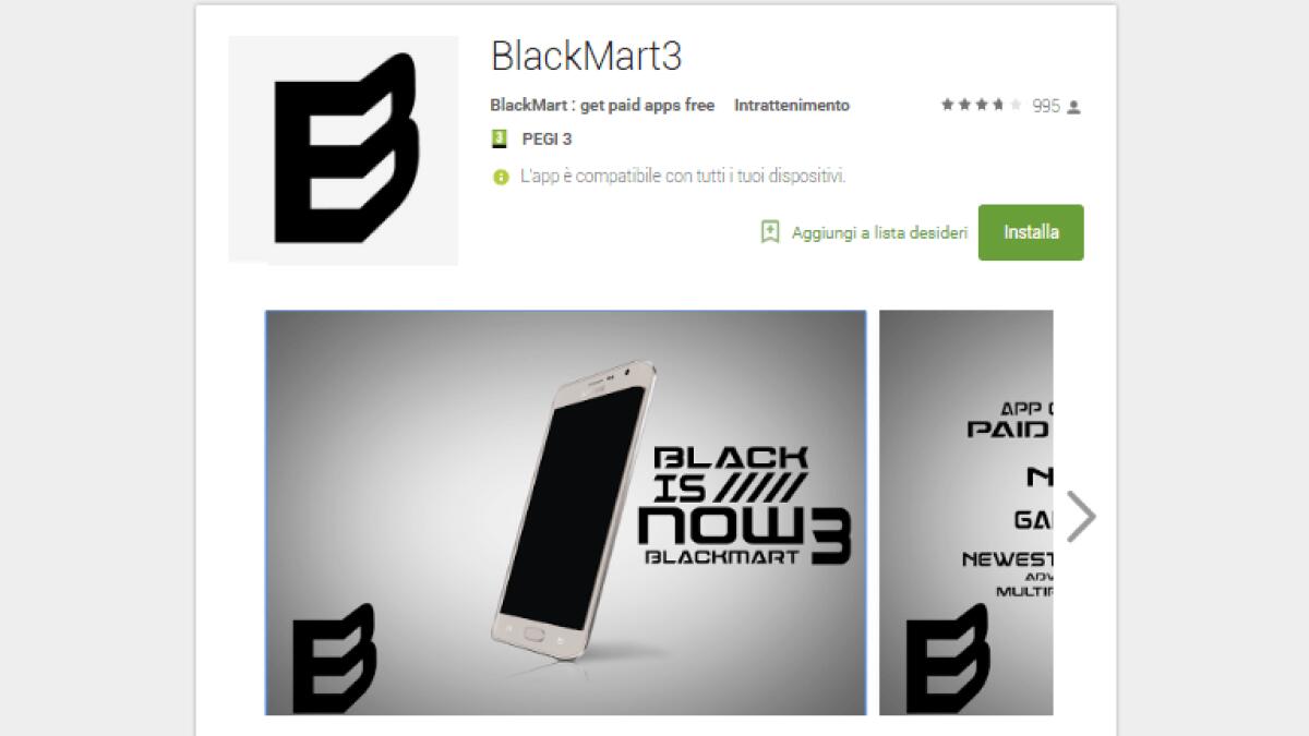 App e giochi gratis per Android con BlackMart - 