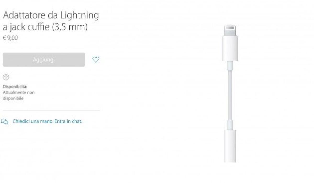 Dove comprare adattatore da Lightning a jack 3,5 mm per iPhone 7 - 