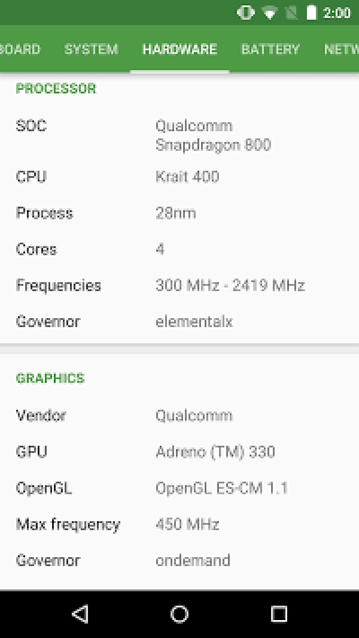 DevCheck System Info: Conoscere tutte le caratteristiche Hardware su Android - 