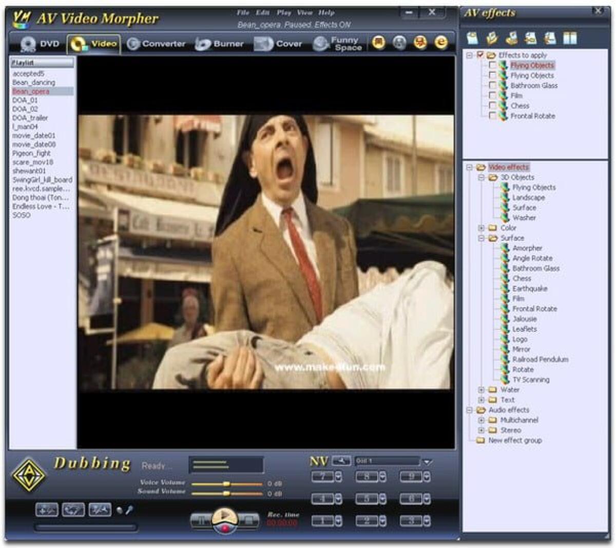 Software per il doppiaggio di video: AV Video Morpher - 
