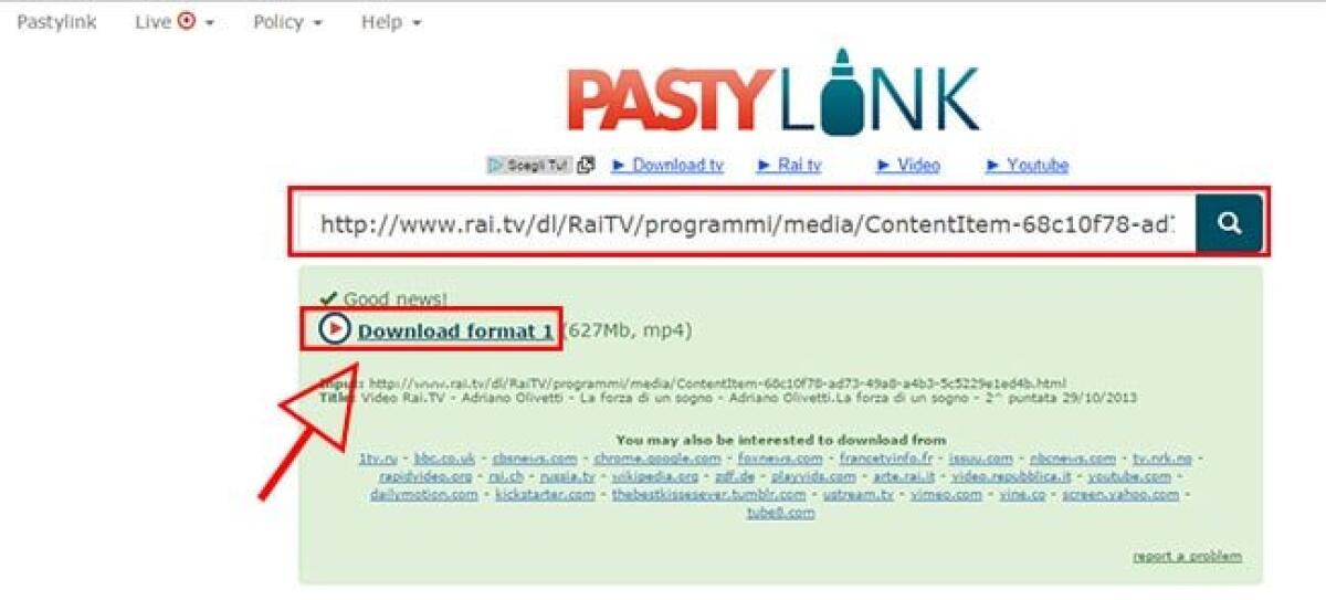 Scaricare video da Mediaset, Rai TV, Rai Replay, MTV, La7, Sky e altri siti - 