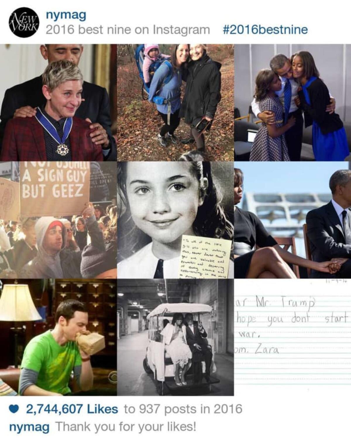 #2016bestnine: il collage con le 9 migliori foto del 2016 su Instagram - 