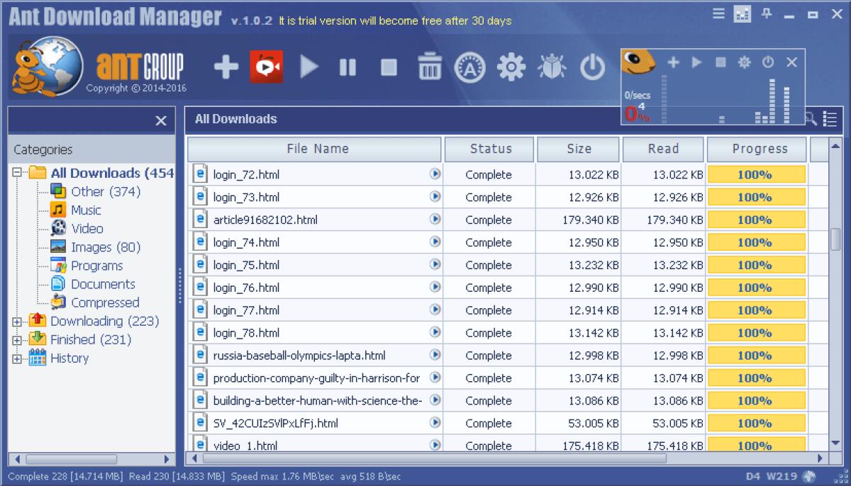 Potente download manager per scaricare materiale da internet - 