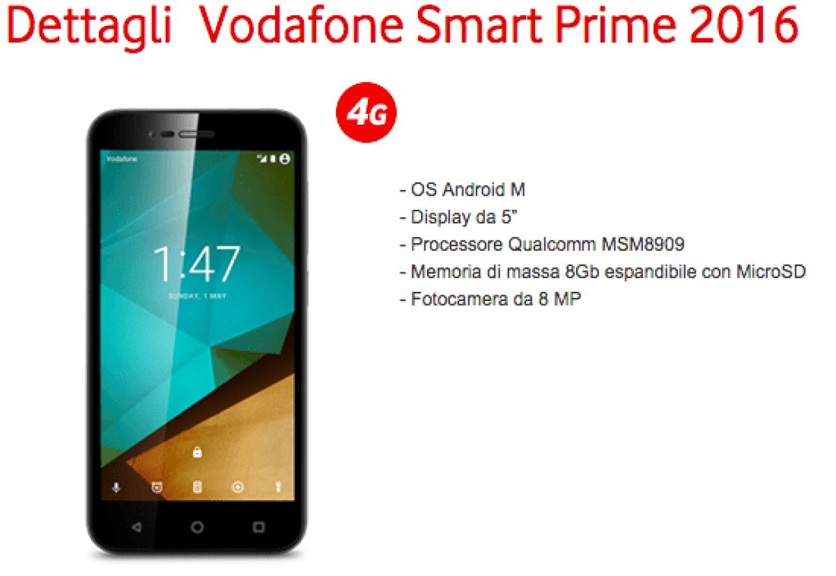 Come fare screenshot su Vodafone Smart Prime - 
