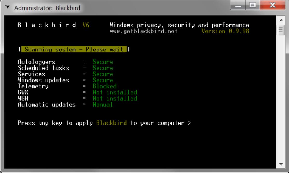 Blackbird: Fantastico programma per migliorare la Privacy e la sicurezza di Windows - 