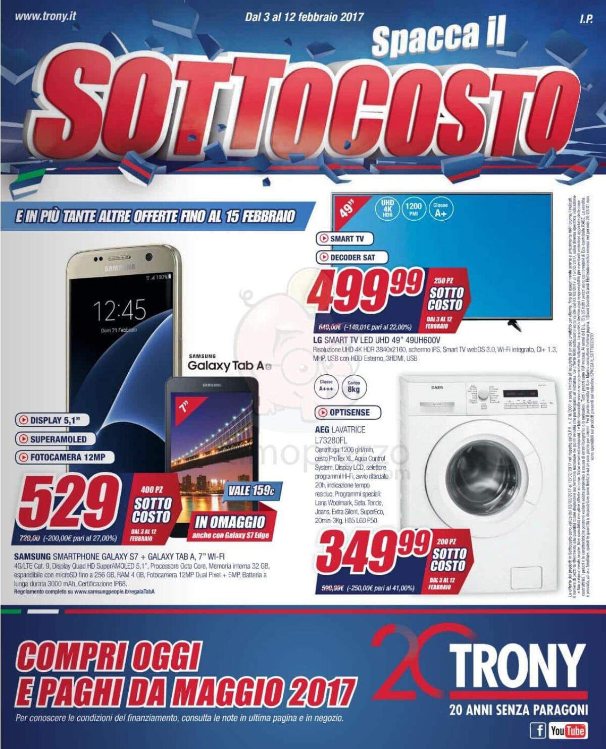 Trony lancia il volantino Spacca il sottocosto fino al 12 febbraio - 