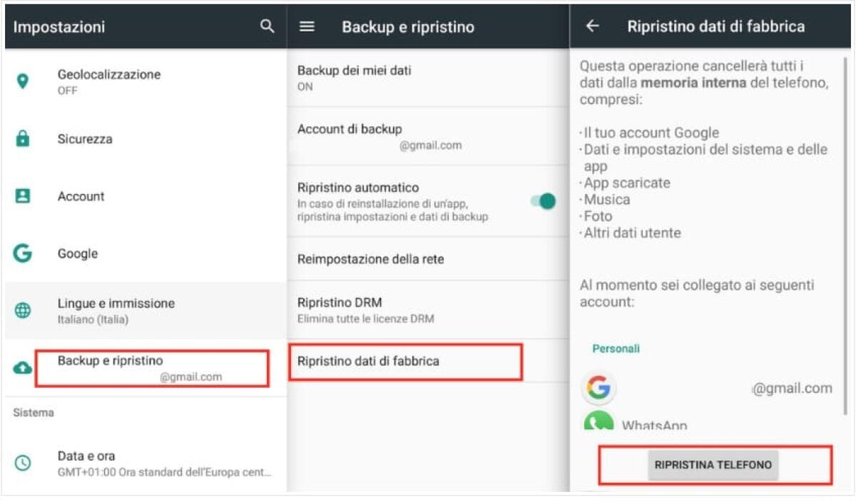 Cancellare il contenuto di uno smartphone Android prima di venderlo - 