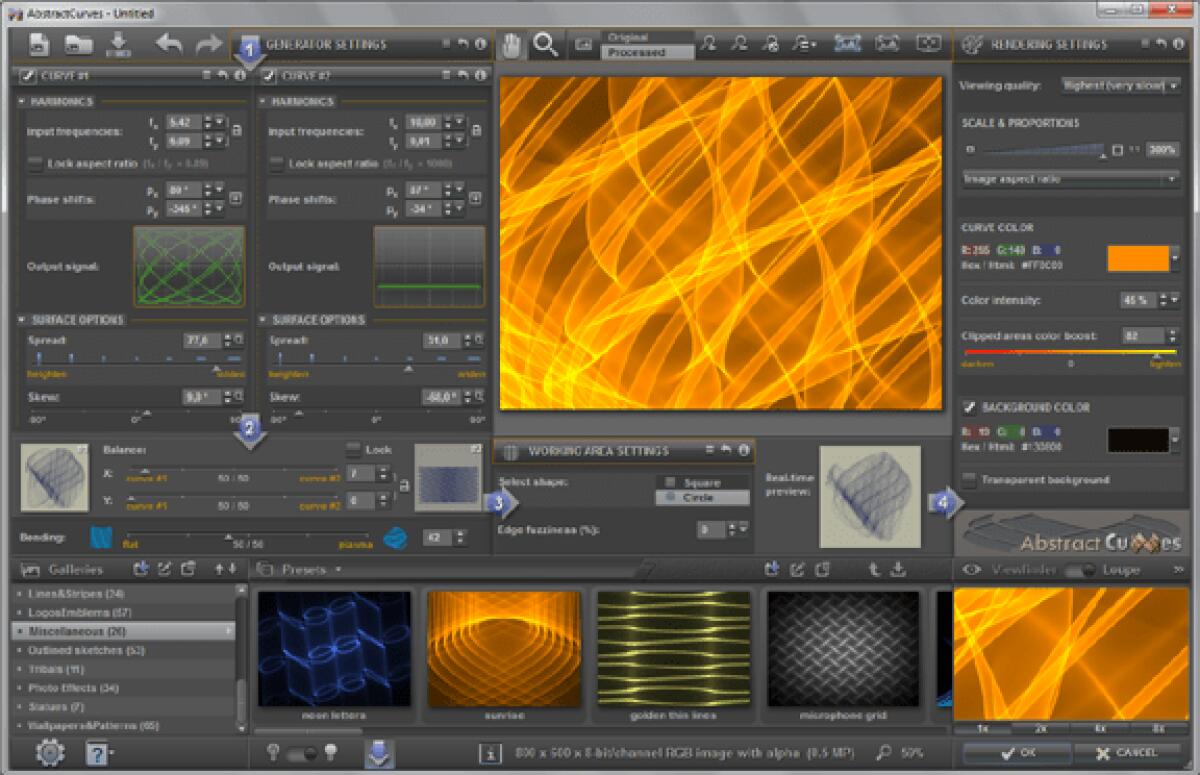Creare wallpaper e sfondi con curve e linee geometriche - 