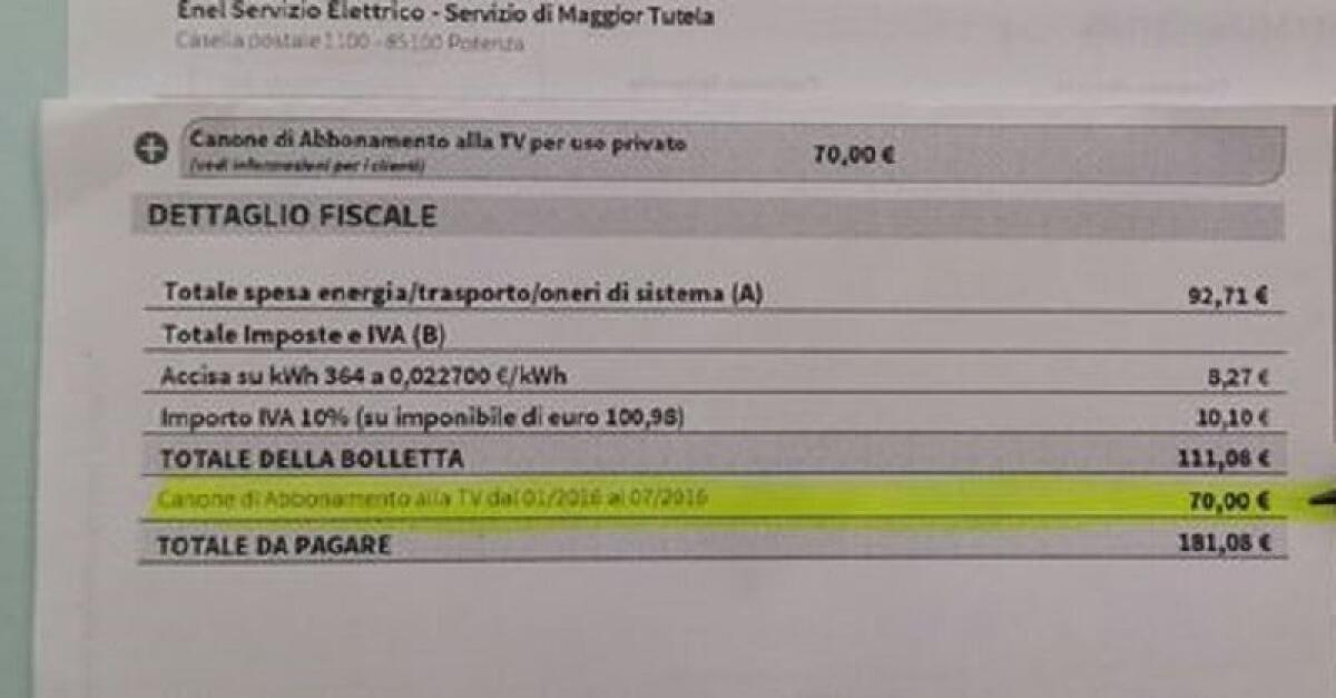 Canone RAI: Evasione solo al 4%. Un record - 