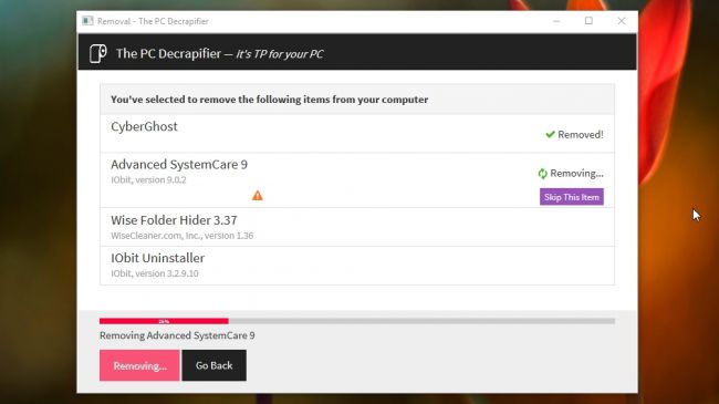 PC Decrapifier rimuove tutti i programmi che sono già installati sul PC e rallentano il sistema per garantire migliori performance. Perfetto soprattutto su PC nuovi