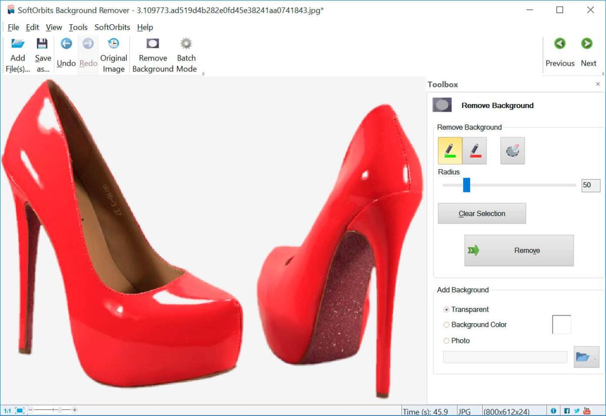 Rimuovere lo sfondo dalle foto con Photo Background Remover - 
