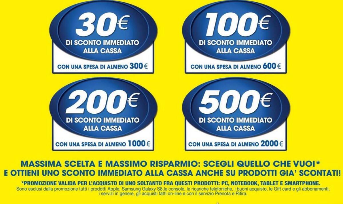 Volantino Euronics "Più Prendi Meno Spendi" fino a 500 euro di sconto - 