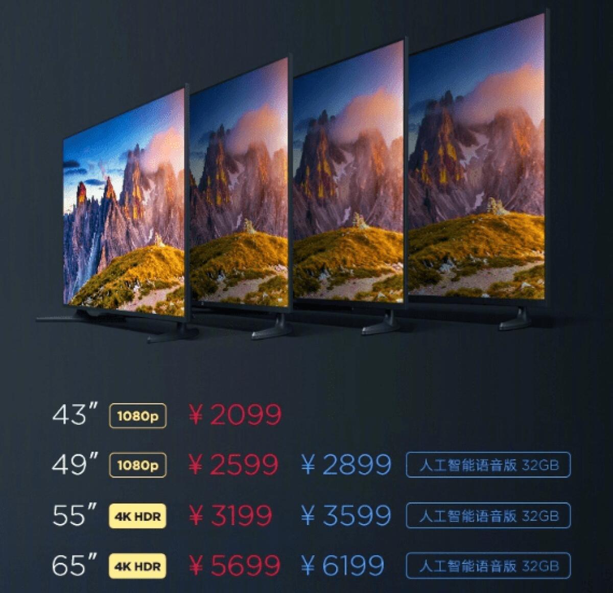 Xiaomi Mi TV 4A: Da 280 euro per 4K, HDR ed hardware potente - 