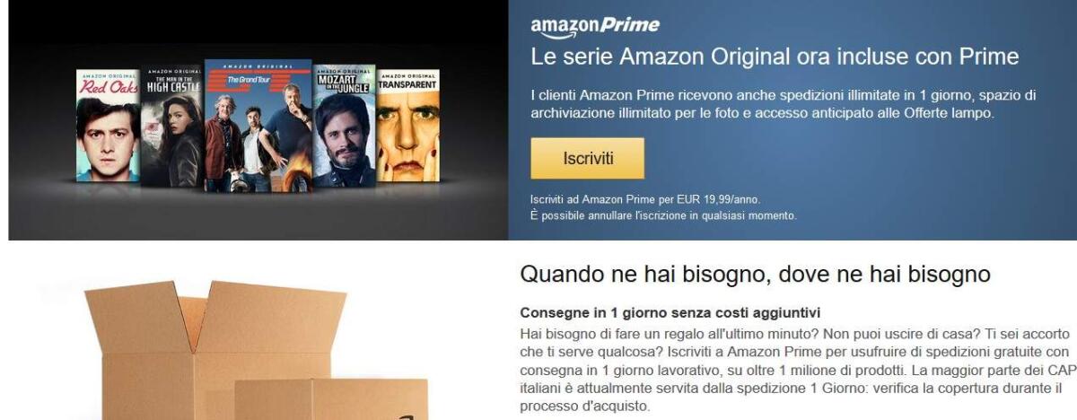Come ottenere spedizioni Gratis ed in 1 giorno su Amazon - 