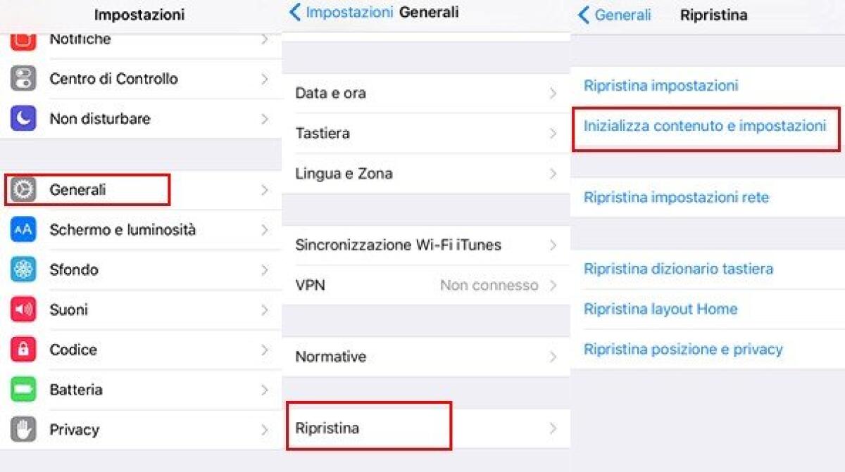 Come ripristinare iPhone ed iPad come appena comprato - 