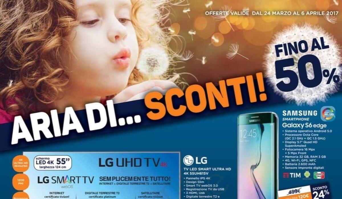 Da Unieuro c'è Aria di ... Sconti! fino al 50% - 