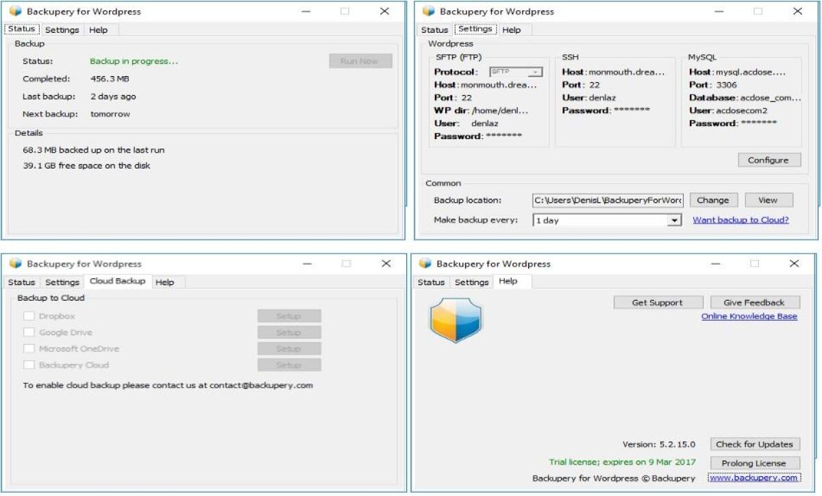 Come fare il Backup di Wordpress gratis con Backupery for WordPress - 