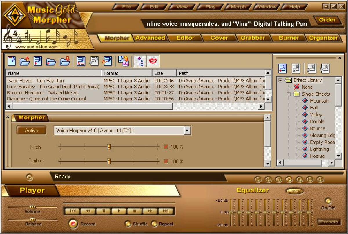 AV Music Morpher Gold Gratis: Eccellente lettore musicale - 