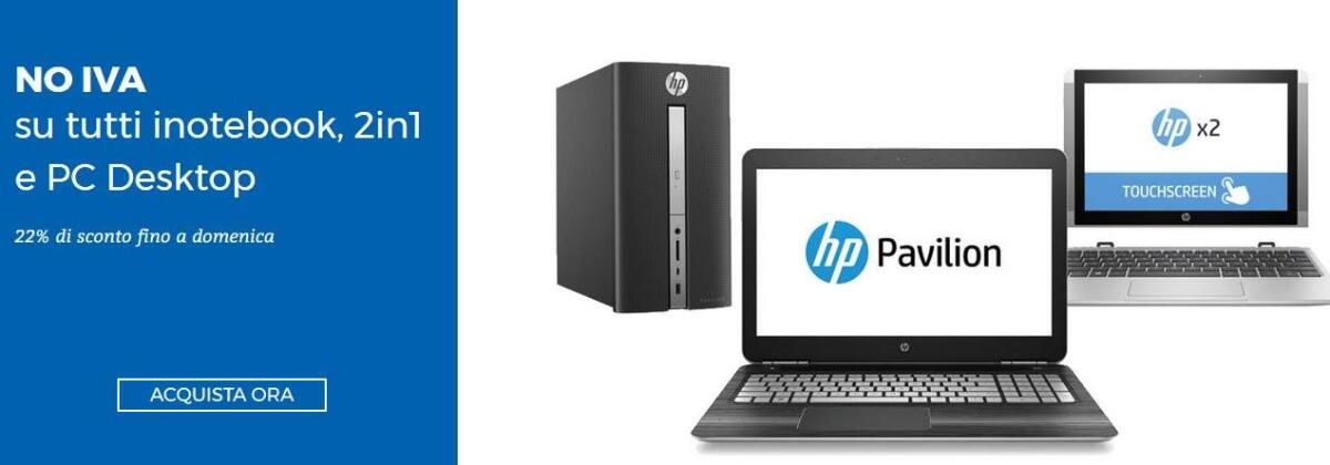 #NOIVA da Unieuro con il -22% su Notebook, PC e 2-in-1 HP - 