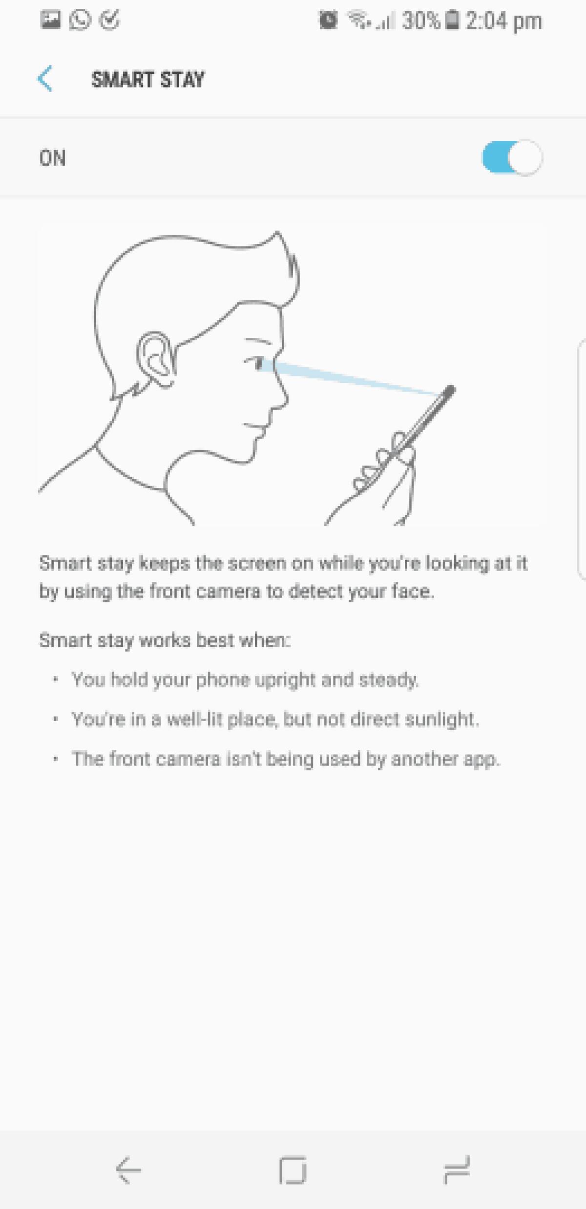 Trucchi Galaxy S8: Come attivare la funzione Smart Stay - 
