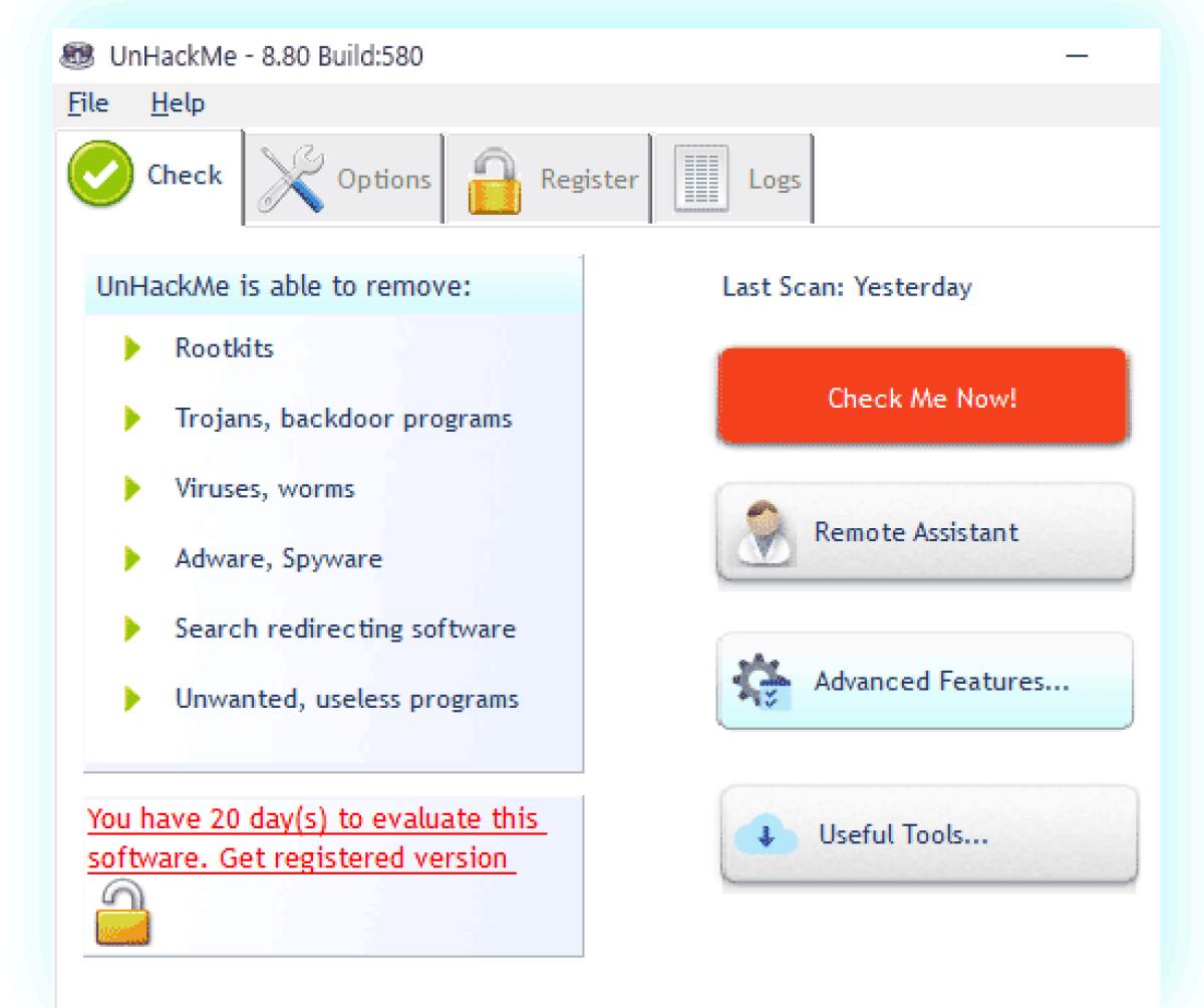 Incredibile programma per scovare Virus e Malware: UnHackMe - 