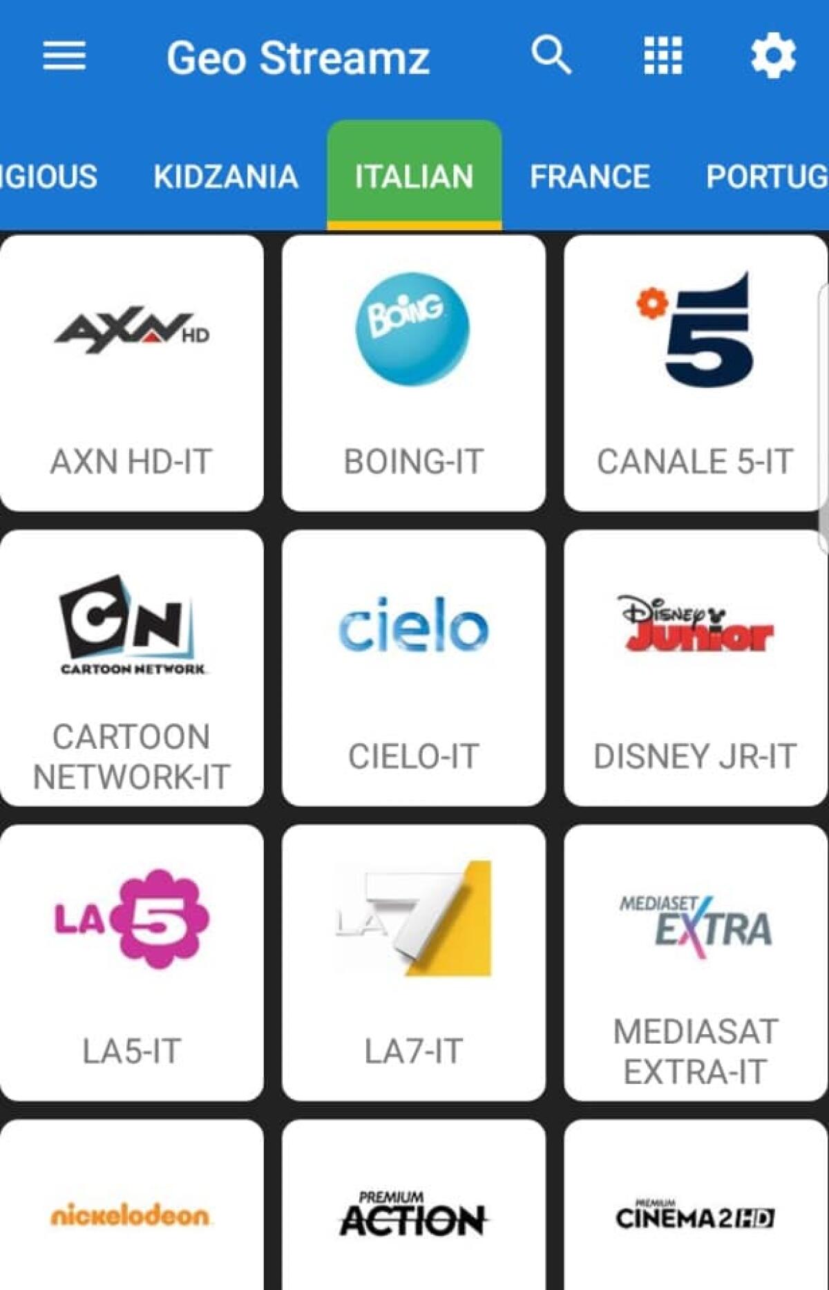 GEO Streamz: guardare la TV italiana in streaming su Android - 