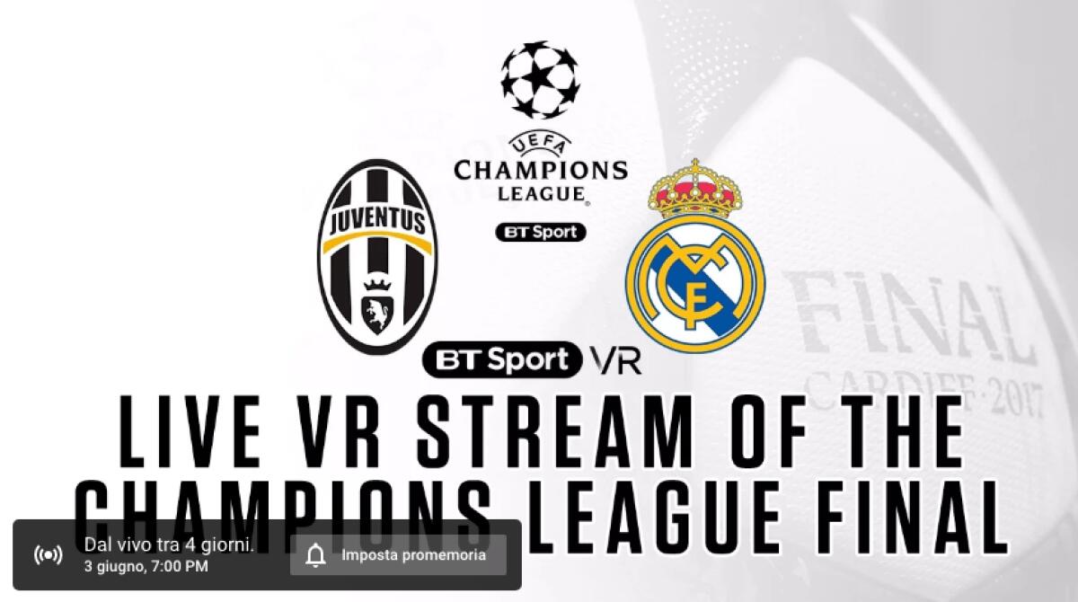 Guarda la finale di Champions League in realtà aumentata! Ecco come - 