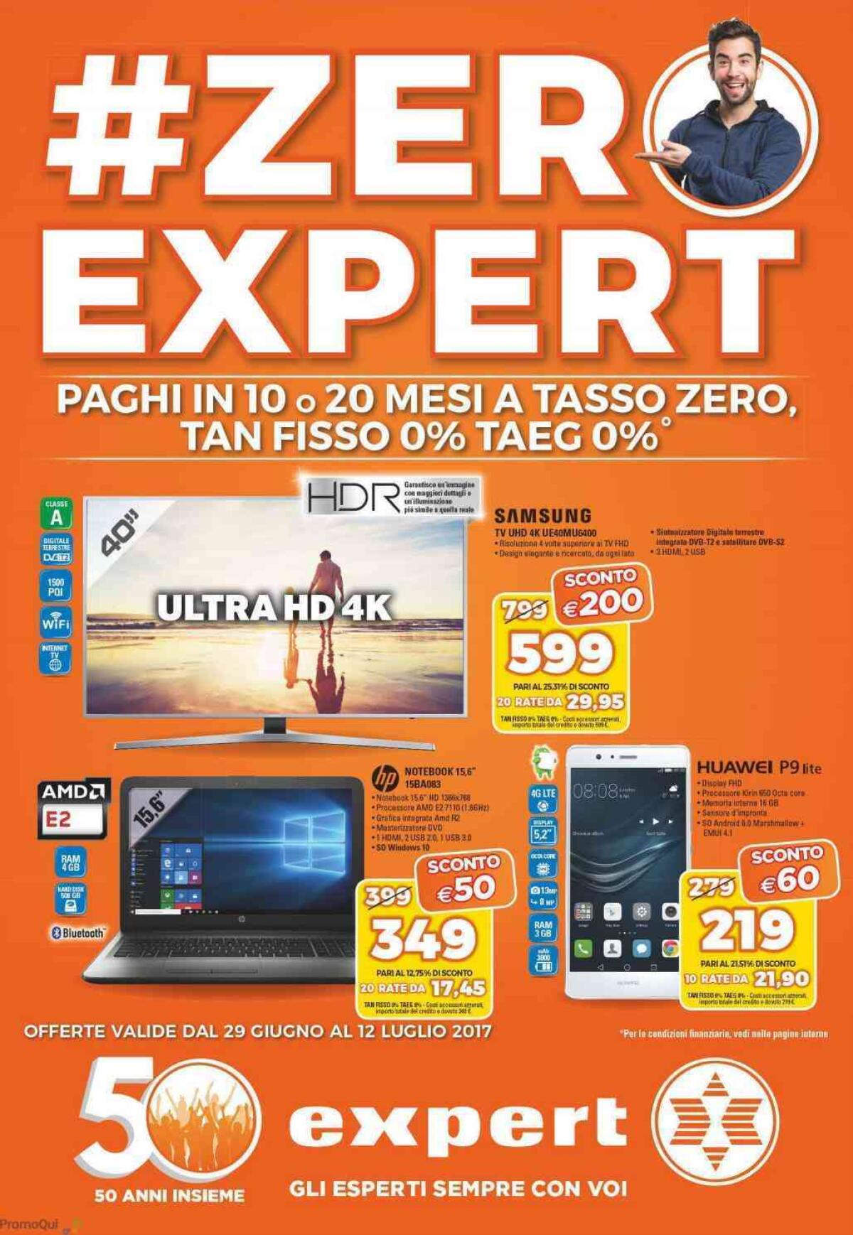Volantino Expert fino al 12 Luglio con la Promo "Zero Expert" - 