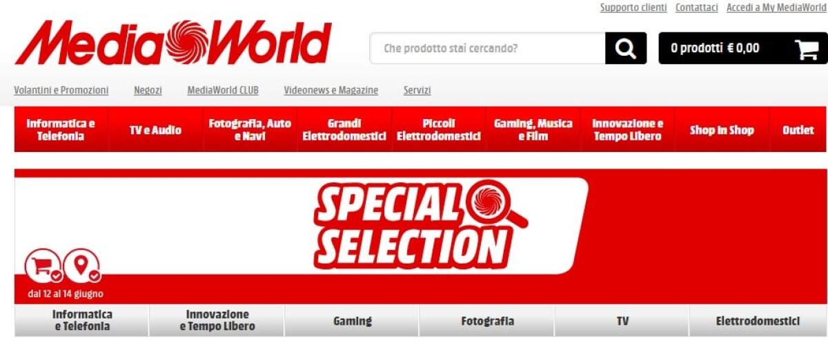 Mediaworld Special Selection fino al 14 giugno online e nei negozi - 