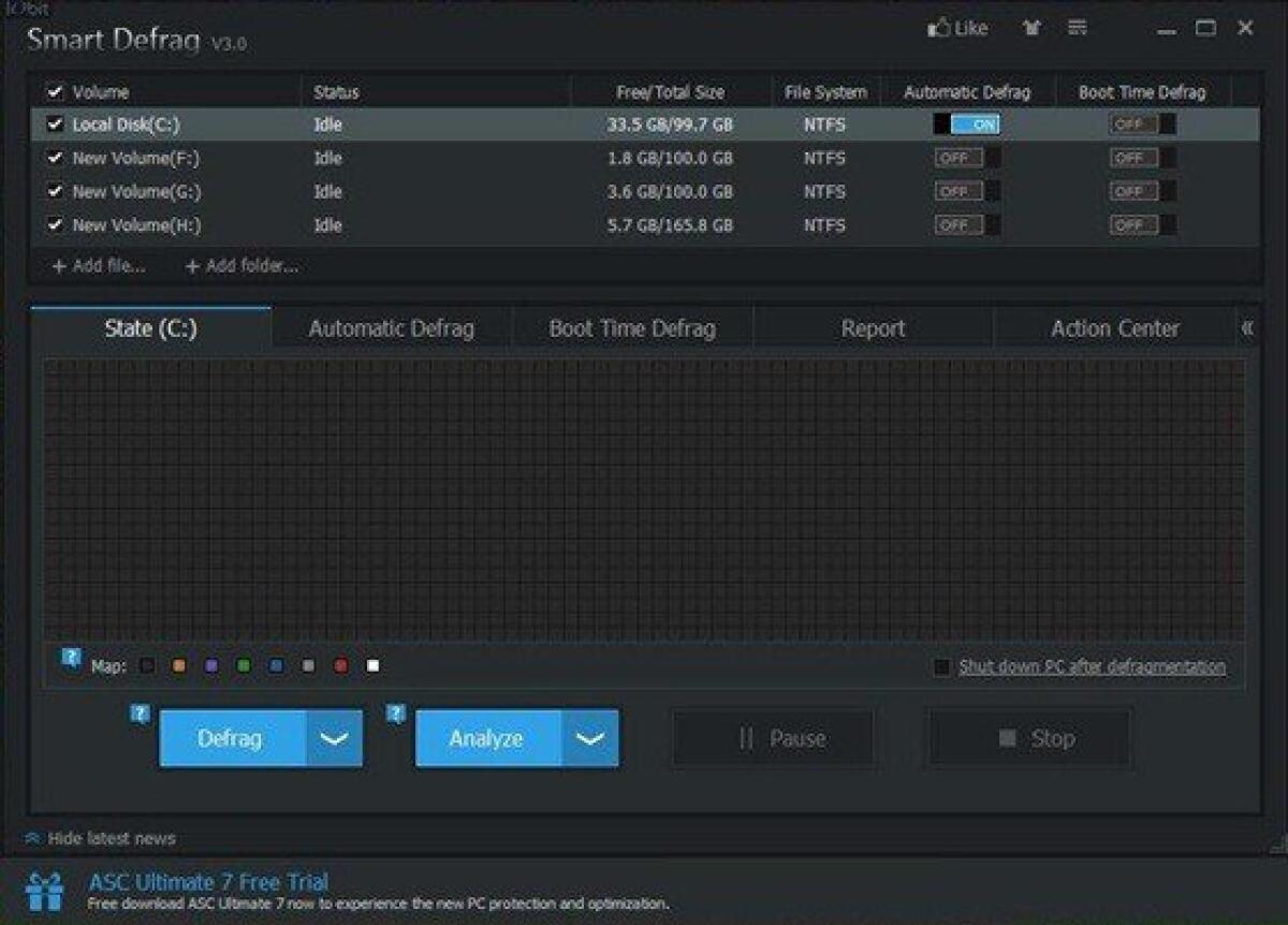 Smart Defrag Pro gratis: Deframmentare hard disk e velocizzare il computer - 