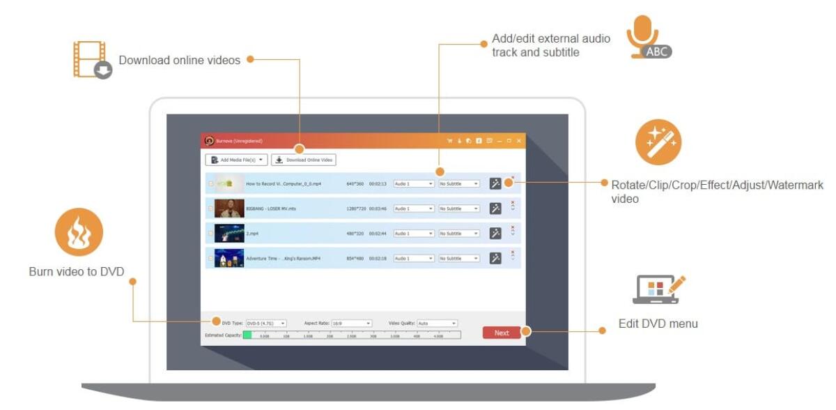 Burnova: Programma professionale per masterizzare DVD - 