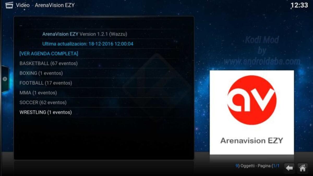 ArenaVision EZY: Il migliore addon Kodi per vedere lo sport gratis - 