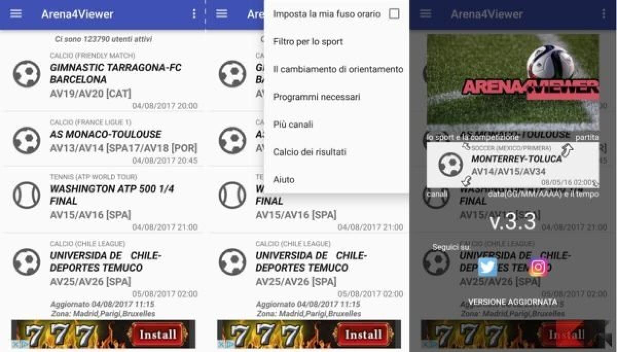 Arena4viewer: App per cercare streaming calcio facilmente - 
