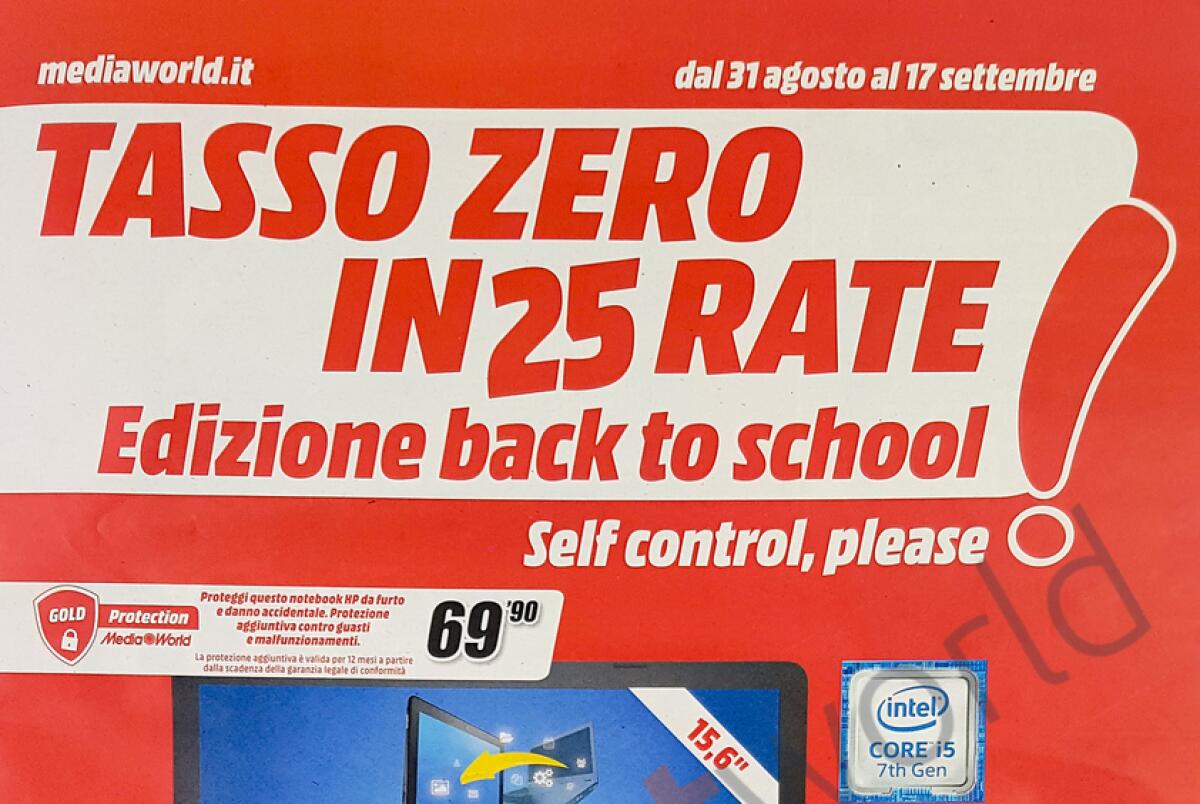 Volantino MediaWorld Back To School di Settembre 2017 - 