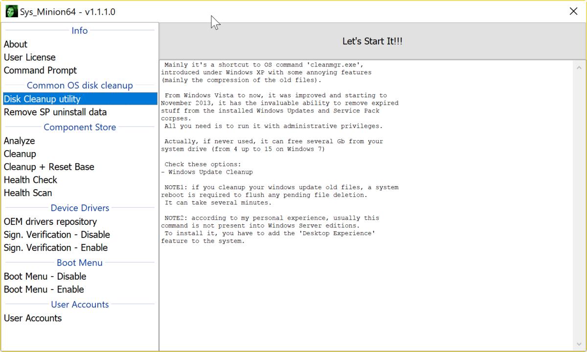 Sys Minion: Eseguire comandi di sistema Windows - 