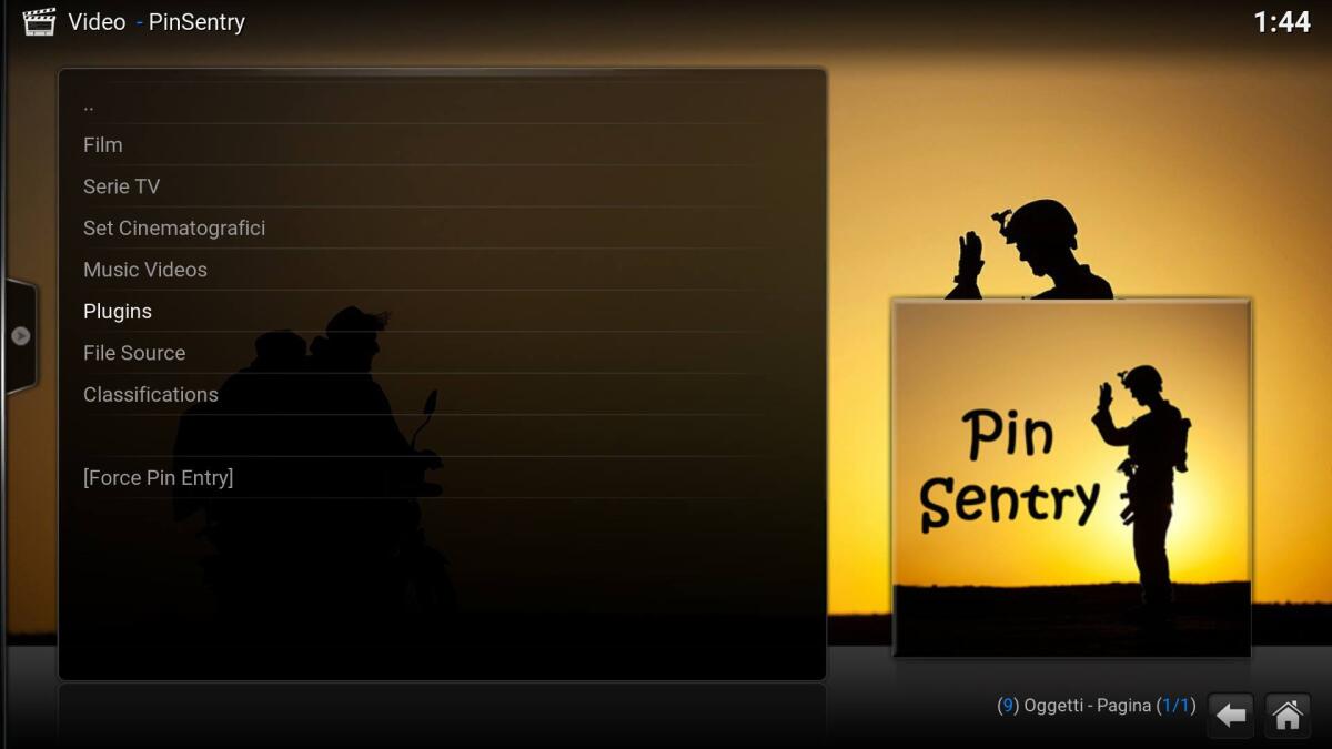 Proteggere addons Kodi con una password per impedire l'apertura - 