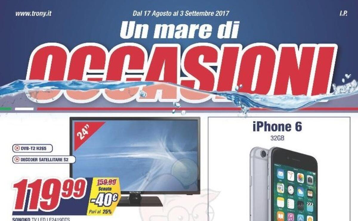 Trony lancia "Un mare di occasioni" anche in negozio fino al 3 settembre - 