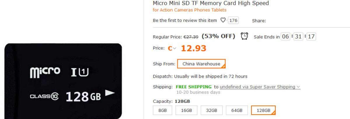 MicroSD da 128GB a meno di 10 euro? Si con questo codice sconto - 