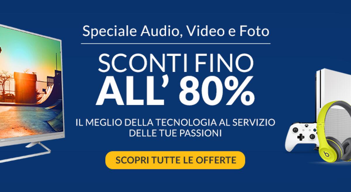 Sconti fino all'80% su ePrice su TV, Audio e molto altro - 