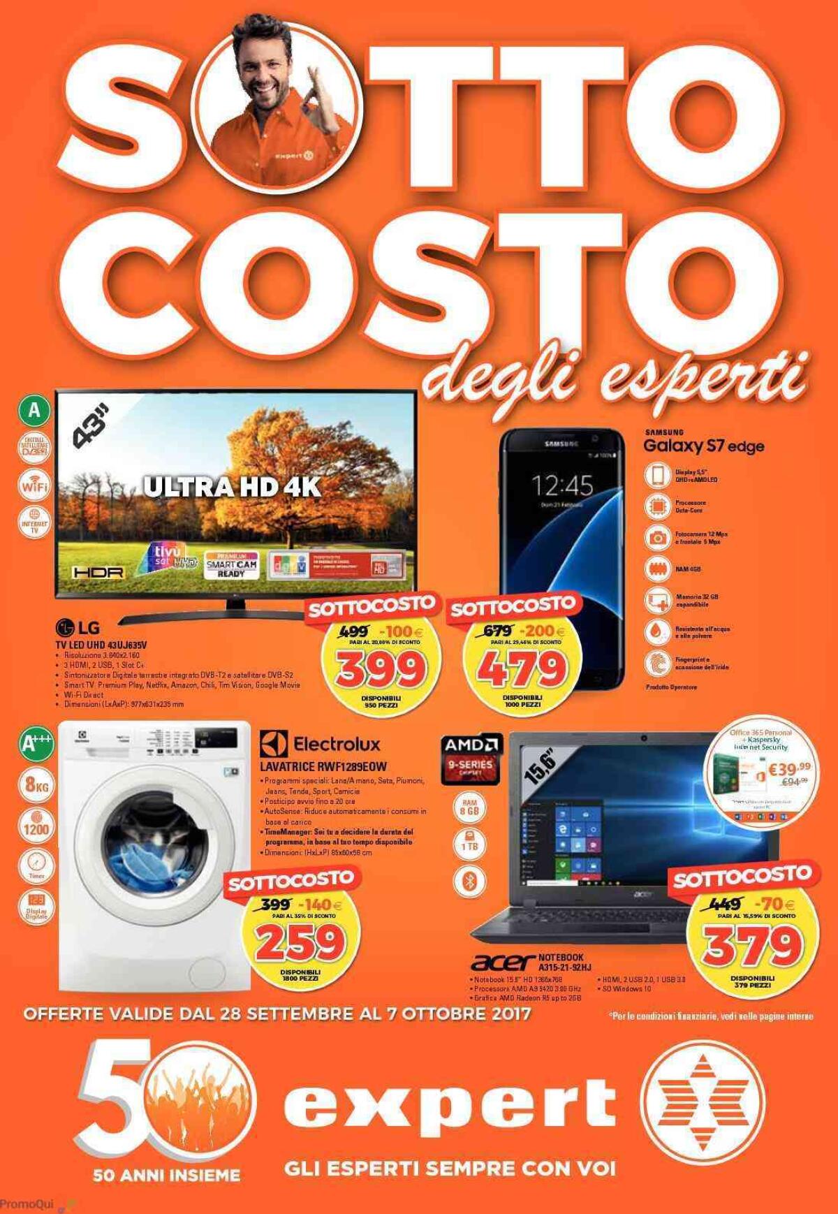 Volantino SOTTOCOSTO Expert fino al 7 ottobre 2017 - 