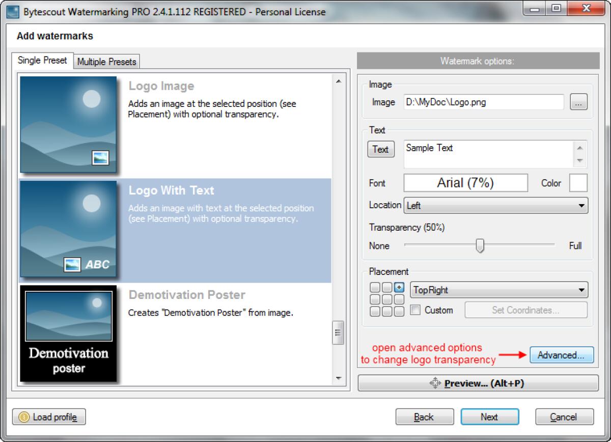 Aggiungi Watermark alle tue foto ed immagini gratis - 