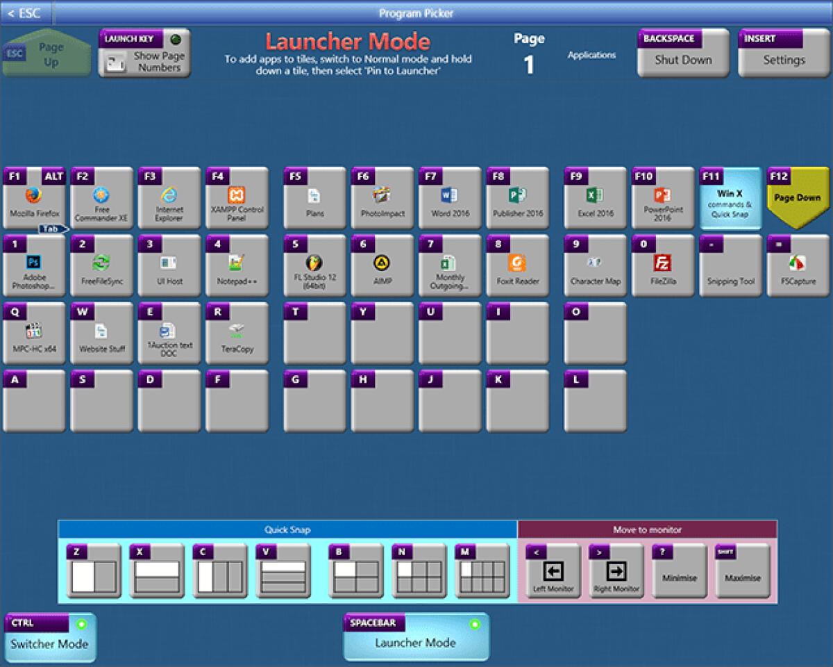 Program Launcher e Task Switcher facile da usare - 