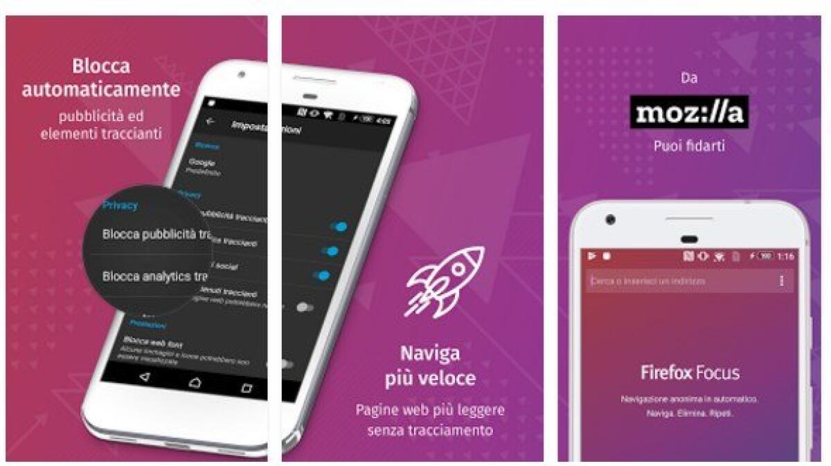 Bloccare pubblicità su Internet e Cookies con Mozilla Firefox Focus - 