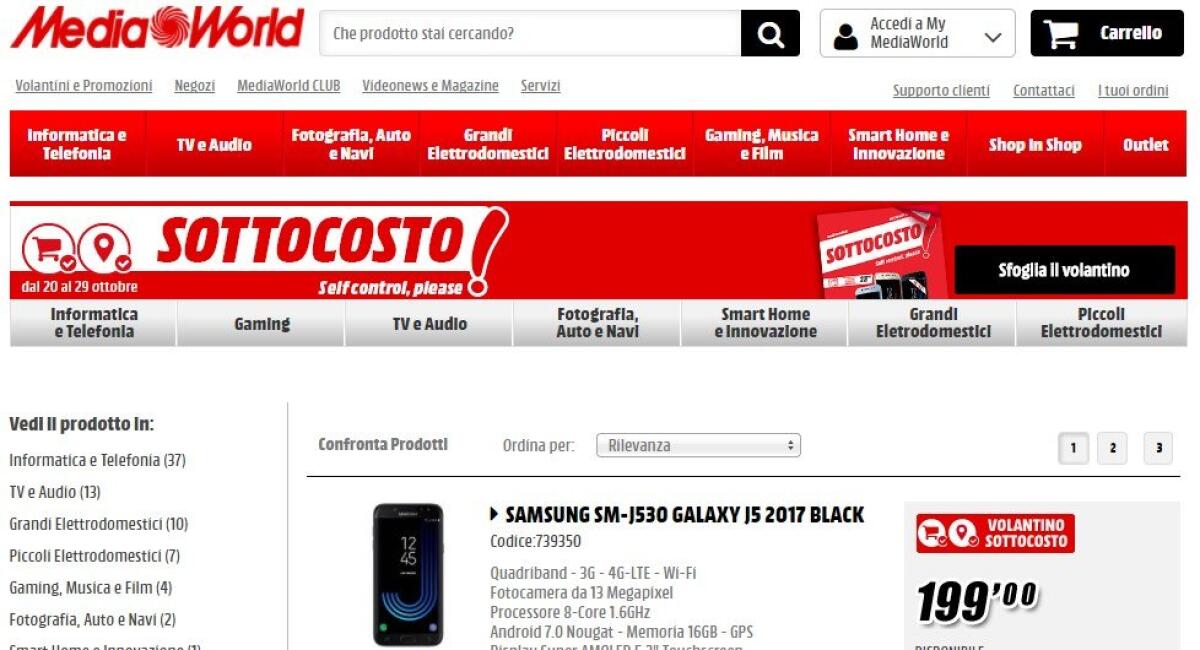 Il SOTTOCOSTO Mediaworld arriva anche Online [Ottobre 2017] - 