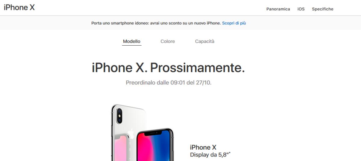 Sul sito Apple Italia scompare la consegna di iPhone X dal 3 Novembre. Ritardi in vista? - 