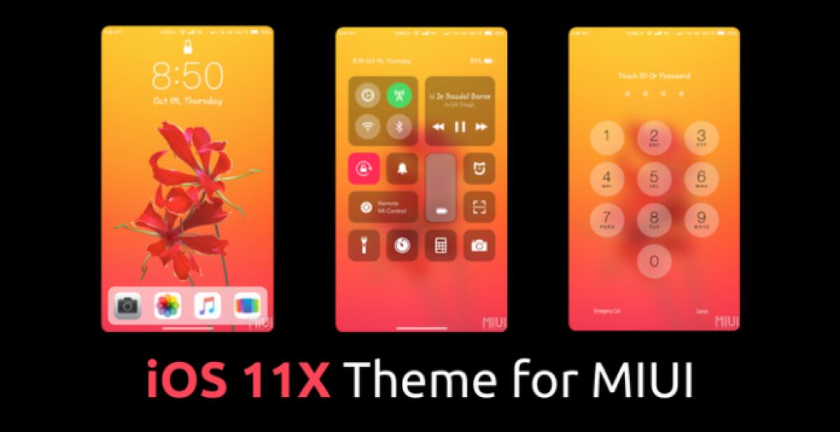 Download Tema E Icone iOS 11 Per MIUI 8/9 E Xiaomi - 