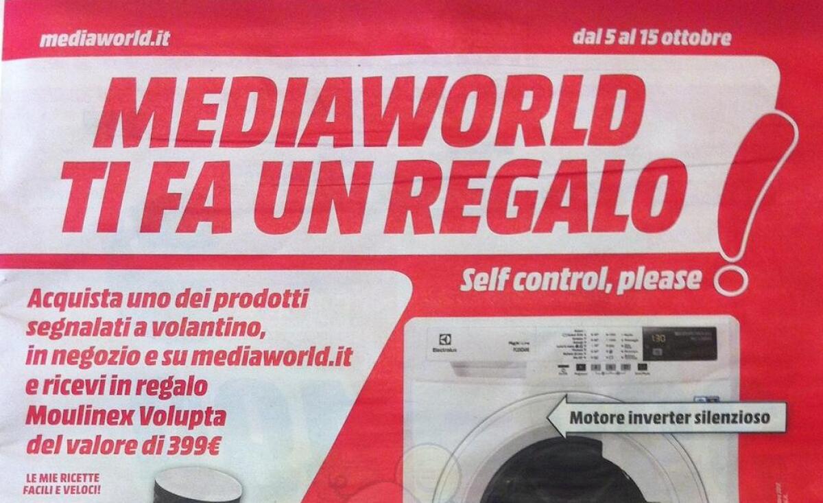 Volantino MediaWorld TI FA UN REGALO dal 5 al 15 ottobre - 