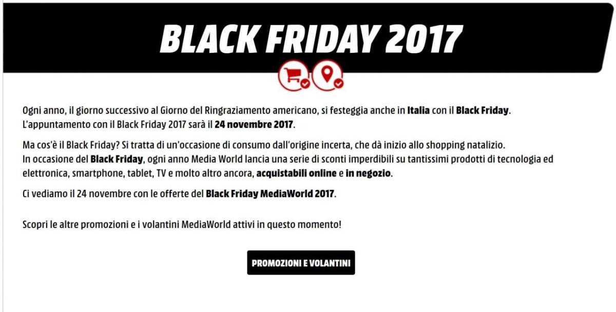 Black Friday 2017: MediaWorld si prepara così - 
