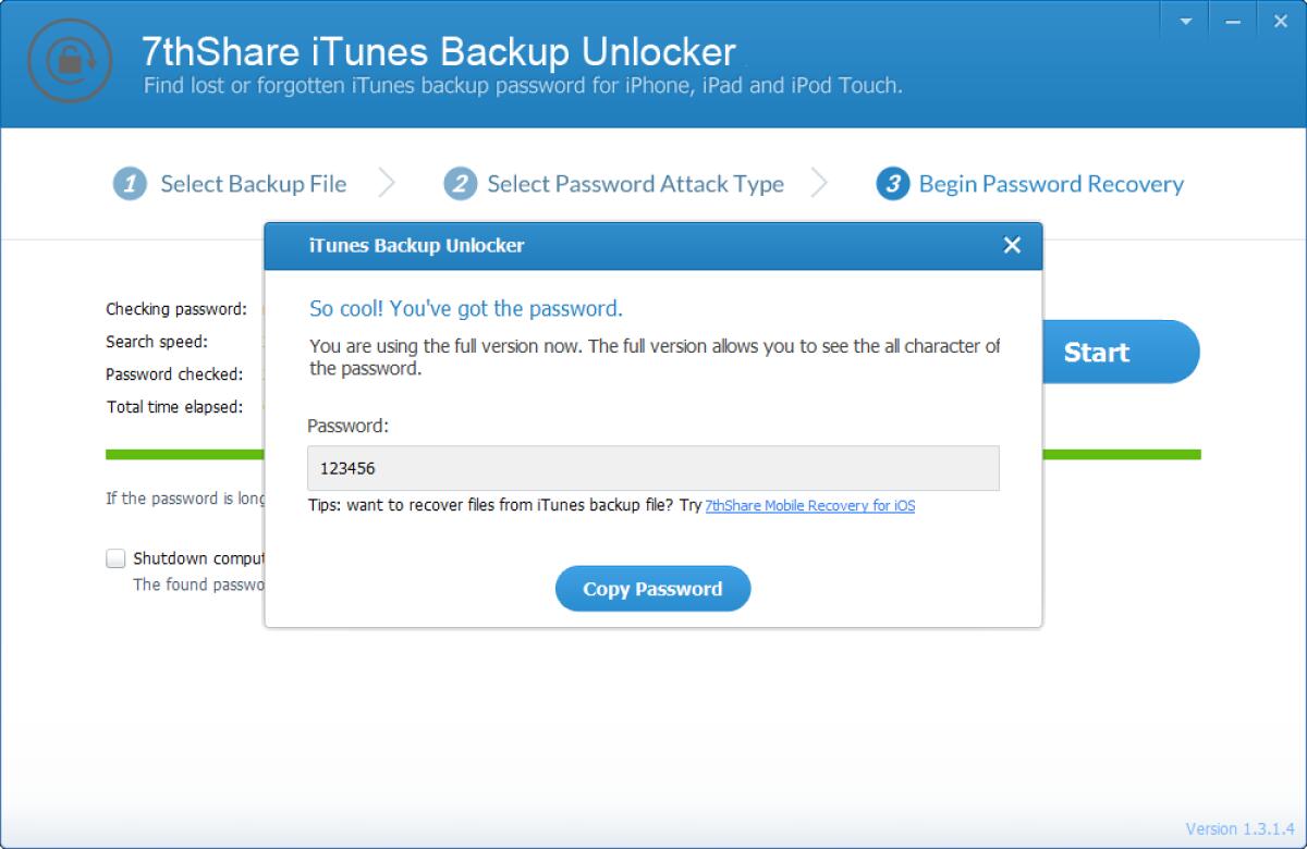 Recuperare Password archivio iTunes del Backup di iPhone ed iPad - 